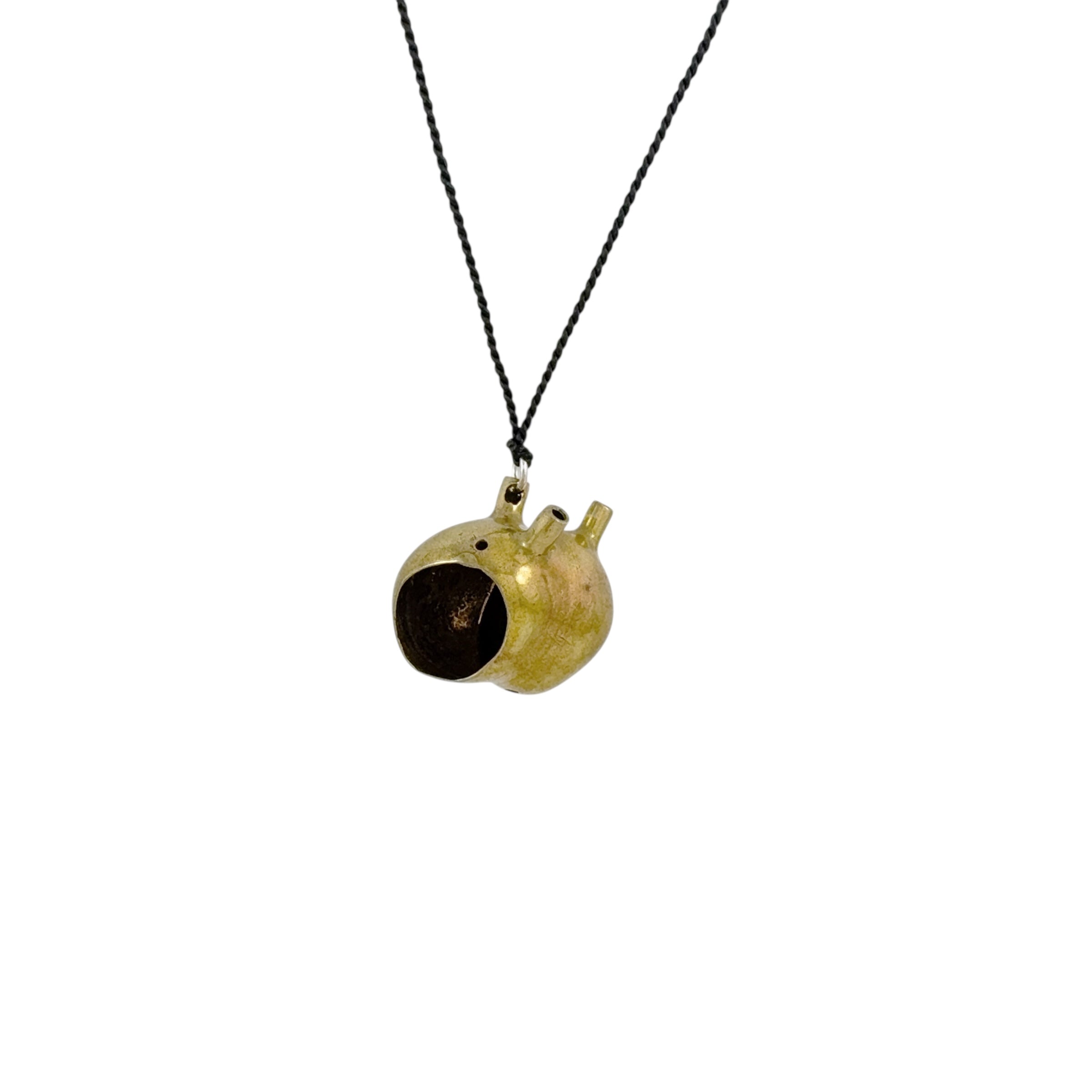 Lucky Heart Tama Brass & Silver Necklace - Anna Vlahos