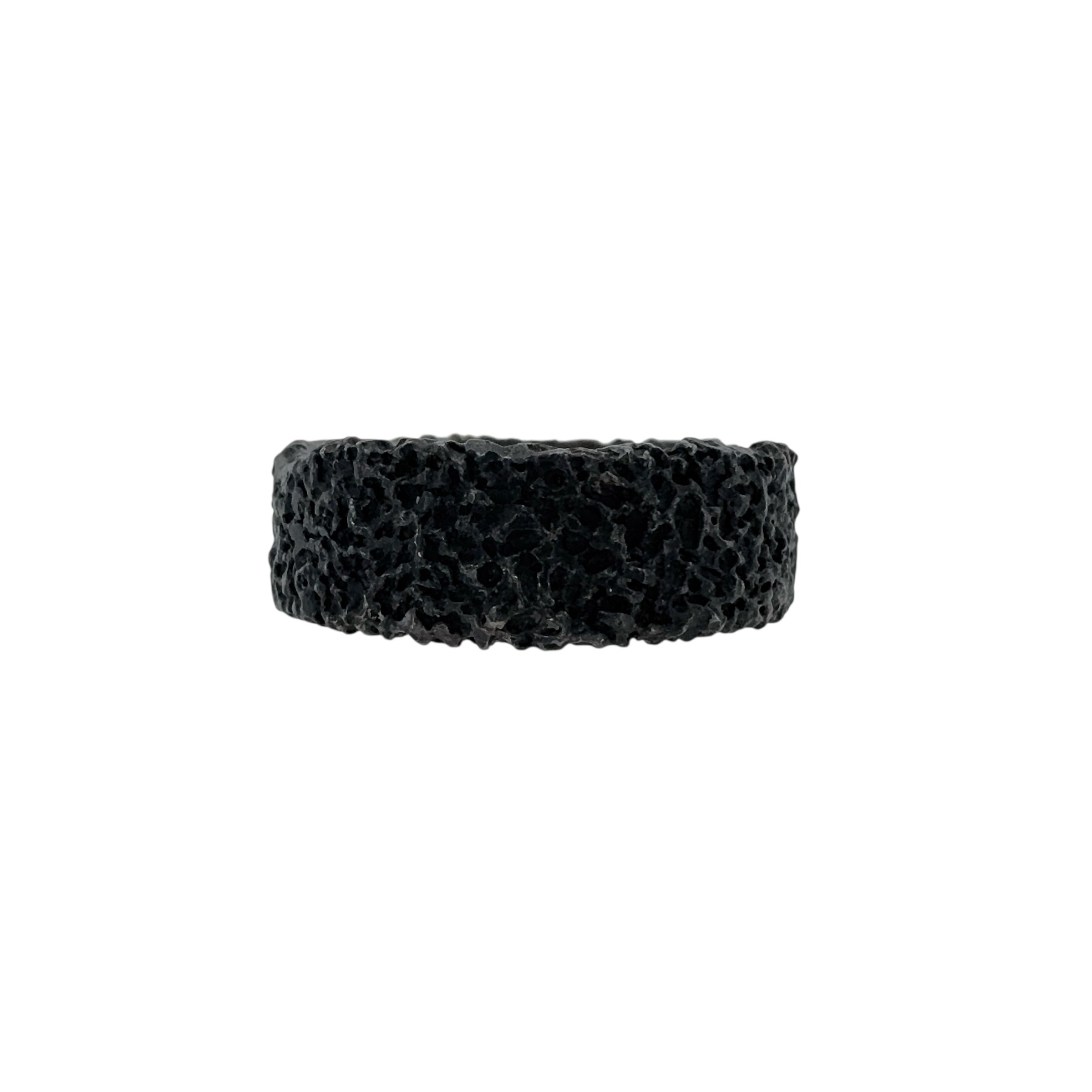 Eroded 8mm Oxidised Ring - Welfe Bowyer