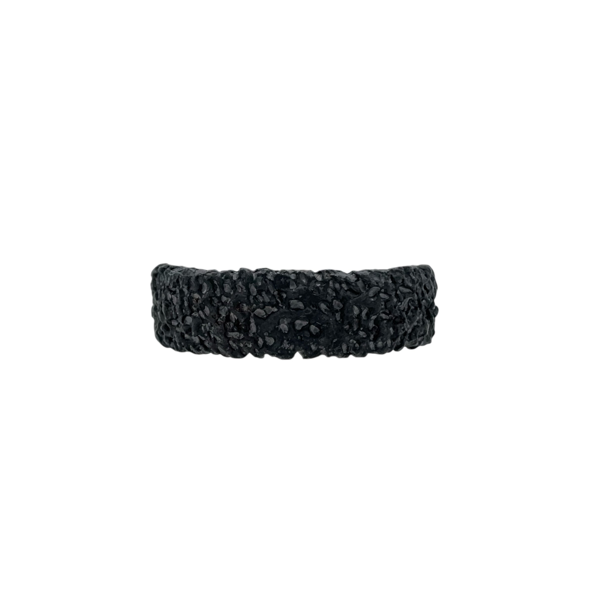 Eroded 6mm Oxidised Ring - Welfe Bowyer