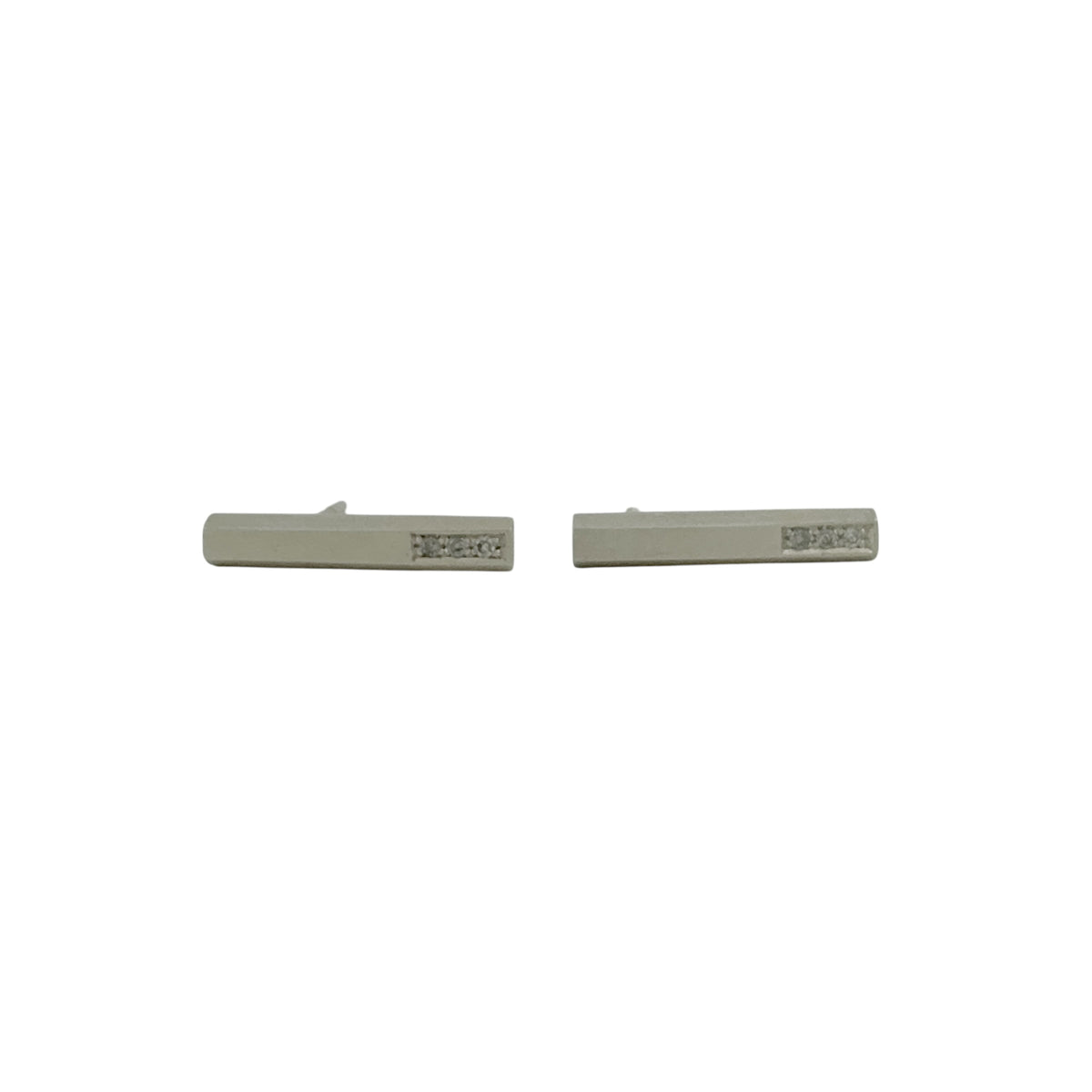 Profile Grey Diamond Line Stud Earrings - Emma Jane Donald