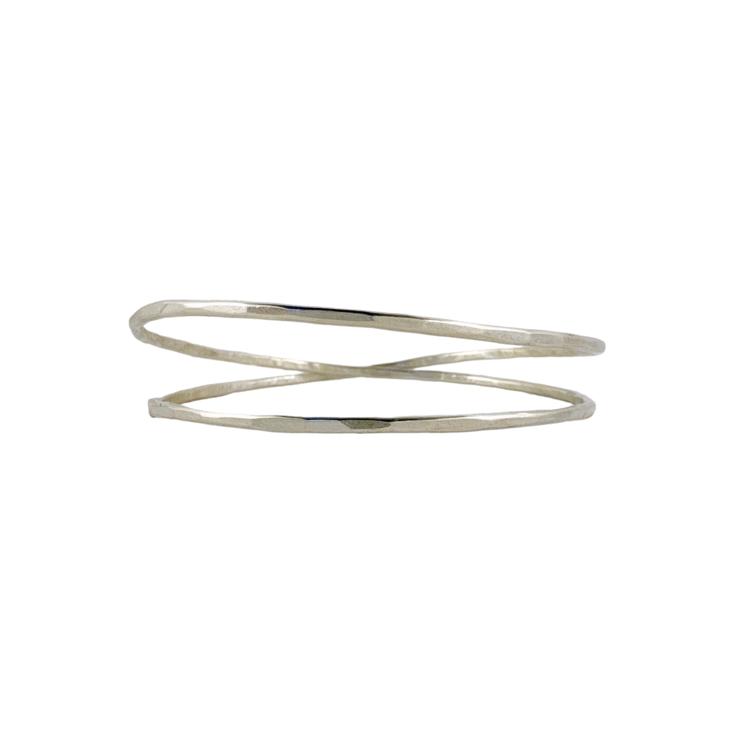 Two Loop Infinite Silver Bangle - Jane Hodgetts