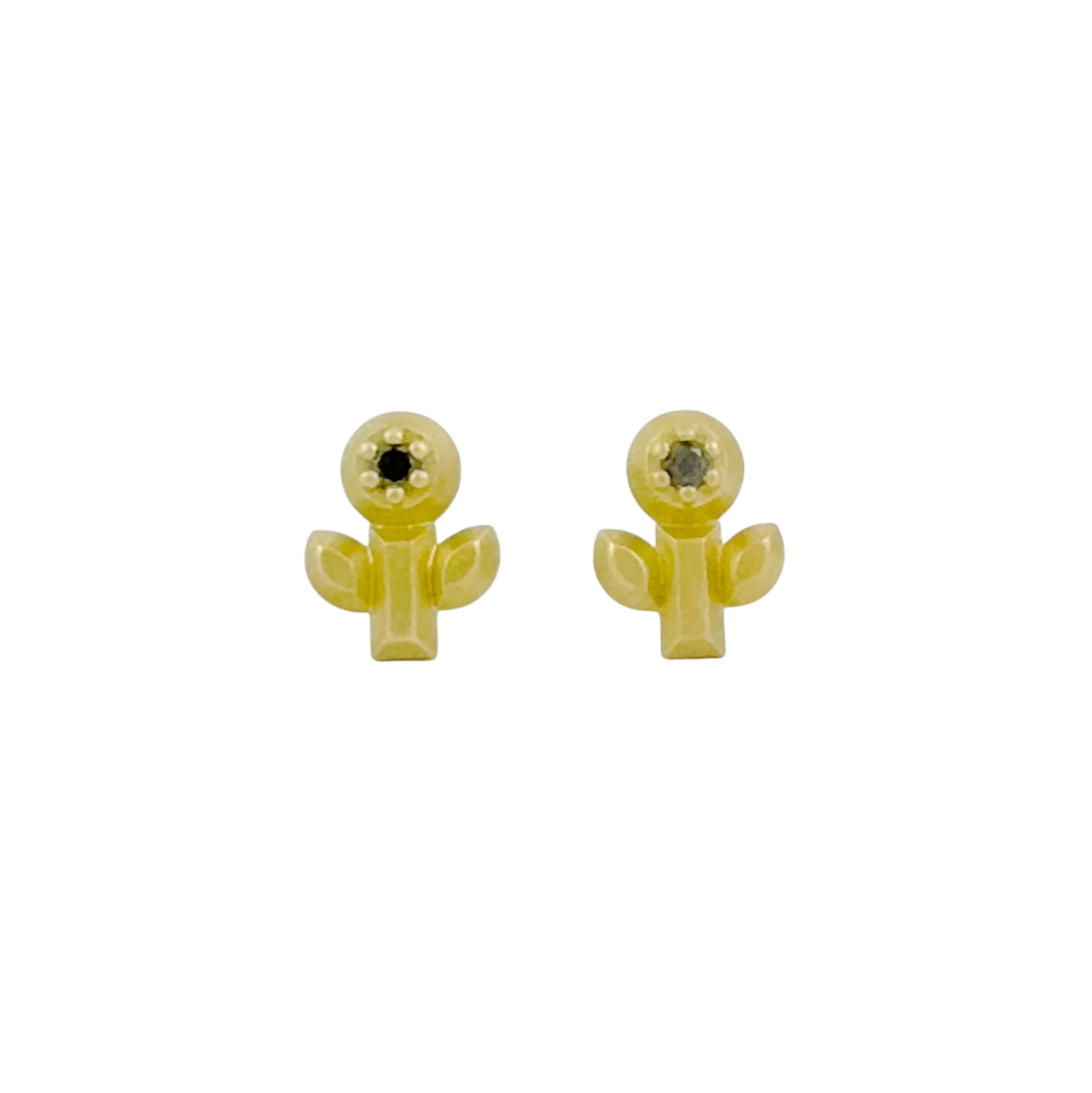 Gold Floral Studs - Erica Bello