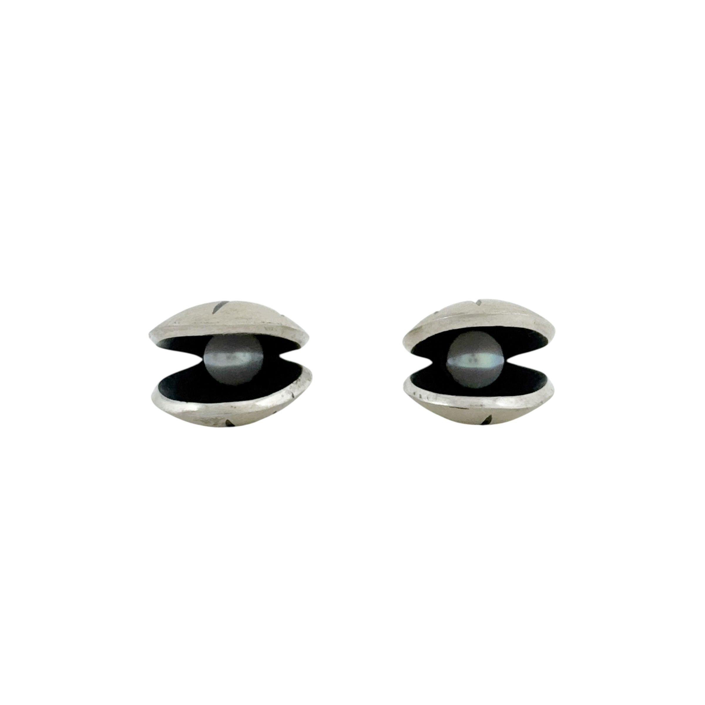 Clam Shell Pearl Studs - Katheryn Leopoldseder