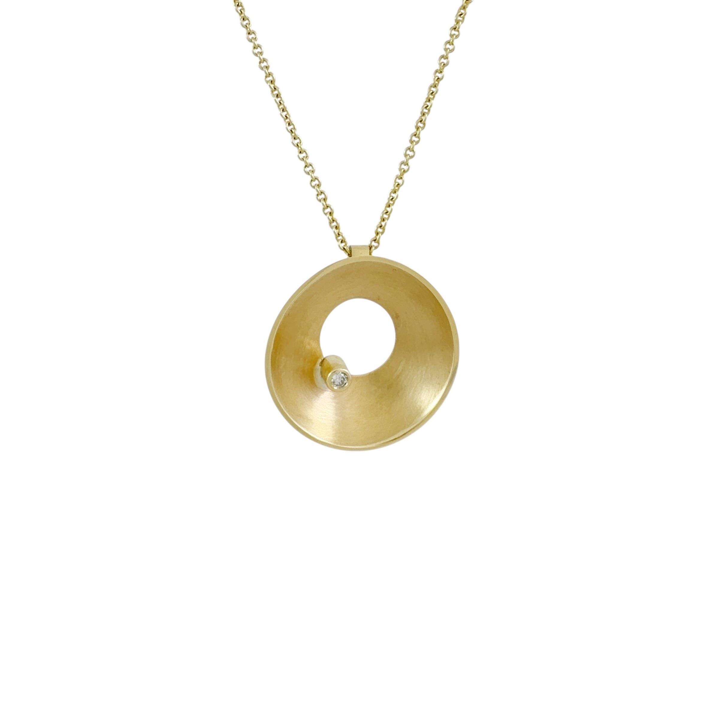 Golden Open Sea Dish Necklace - Katheryn Leopoldseder