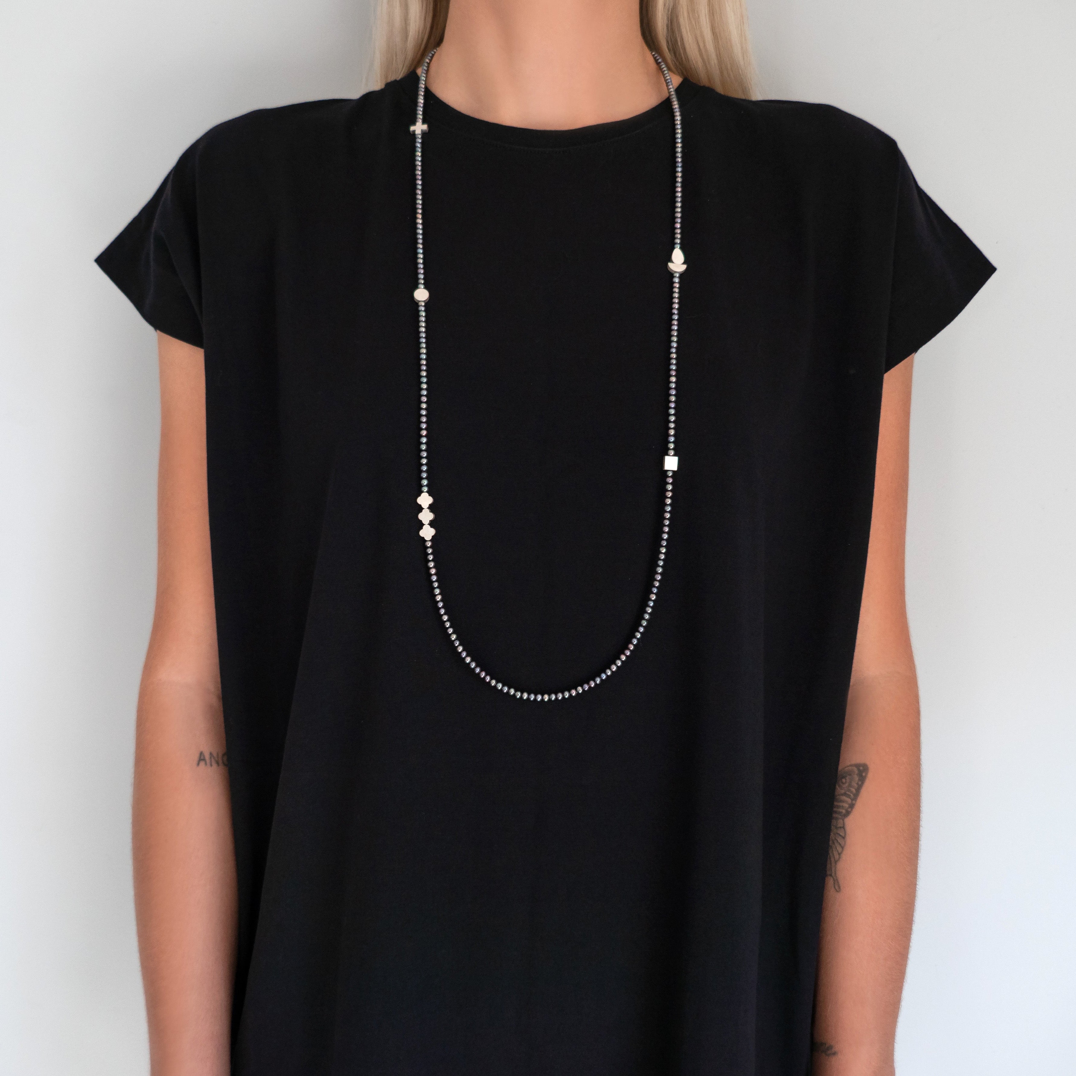 Still Point Necklace (Black Pearls) - Kate Alterio