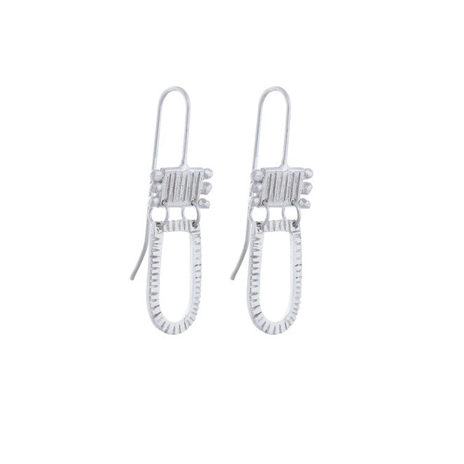 Small Silver Tribal Earrings - Shabana Jacobson