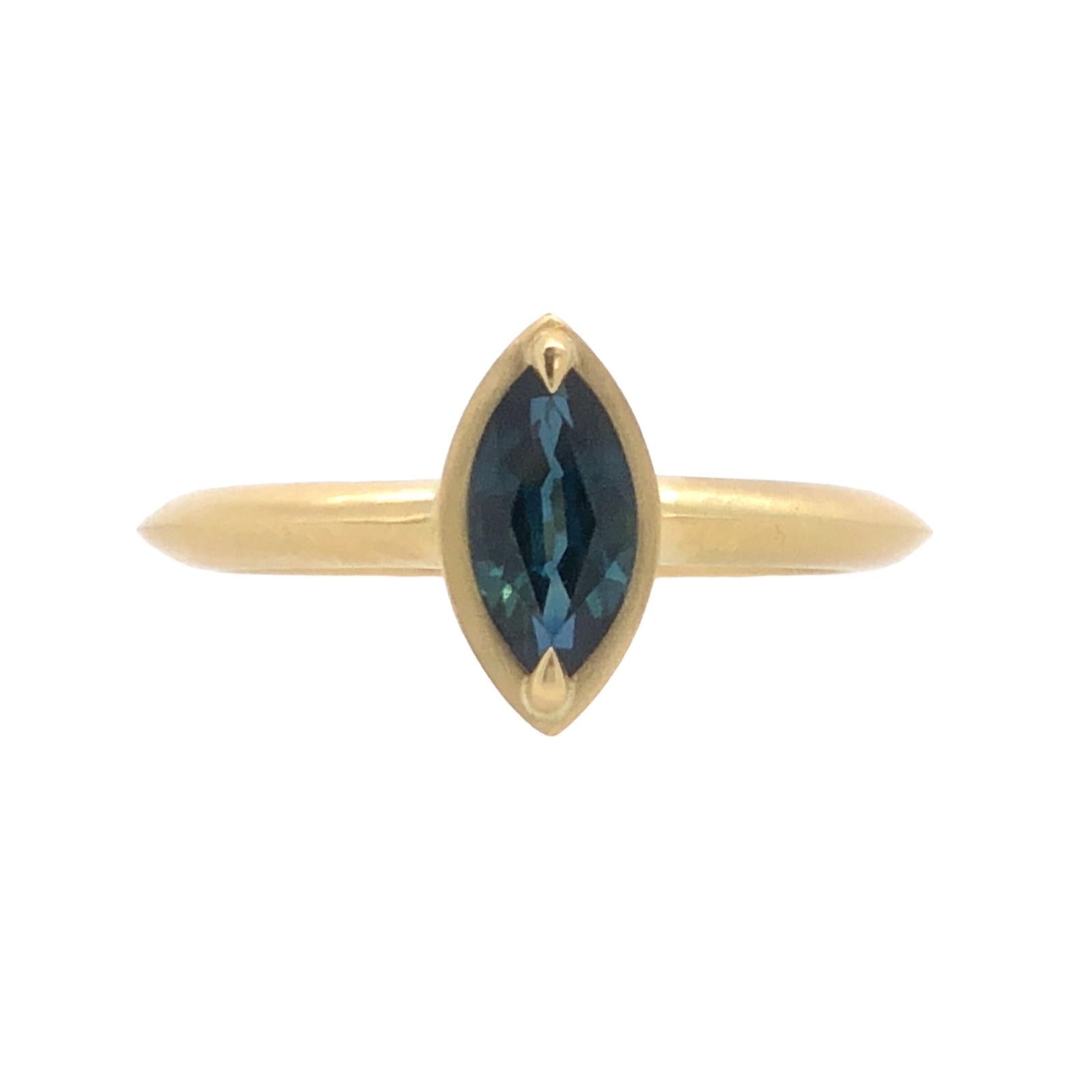 Seshat Sapphire & Gold Ring - Aislinn Neave