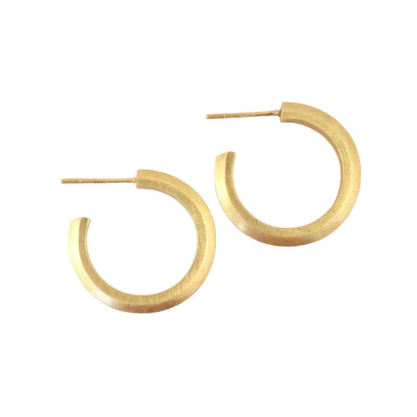 Gold Profile Hoop Earrings - Emma Jane Donald