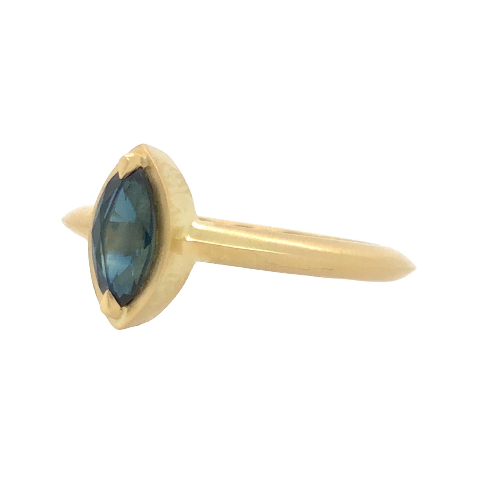 Seshat Sapphire & Gold Ring - Aislinn Neave