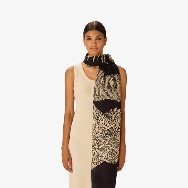 Caracat Scarf in Black - Inoui Editions