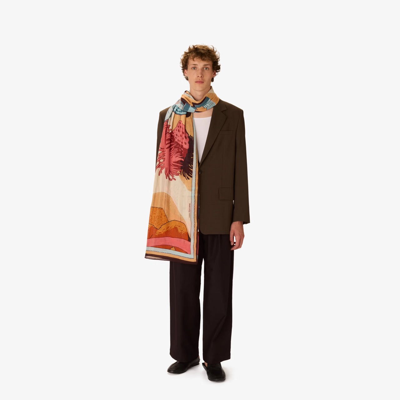 Jardin Scarf in Coral - Inoui Editions