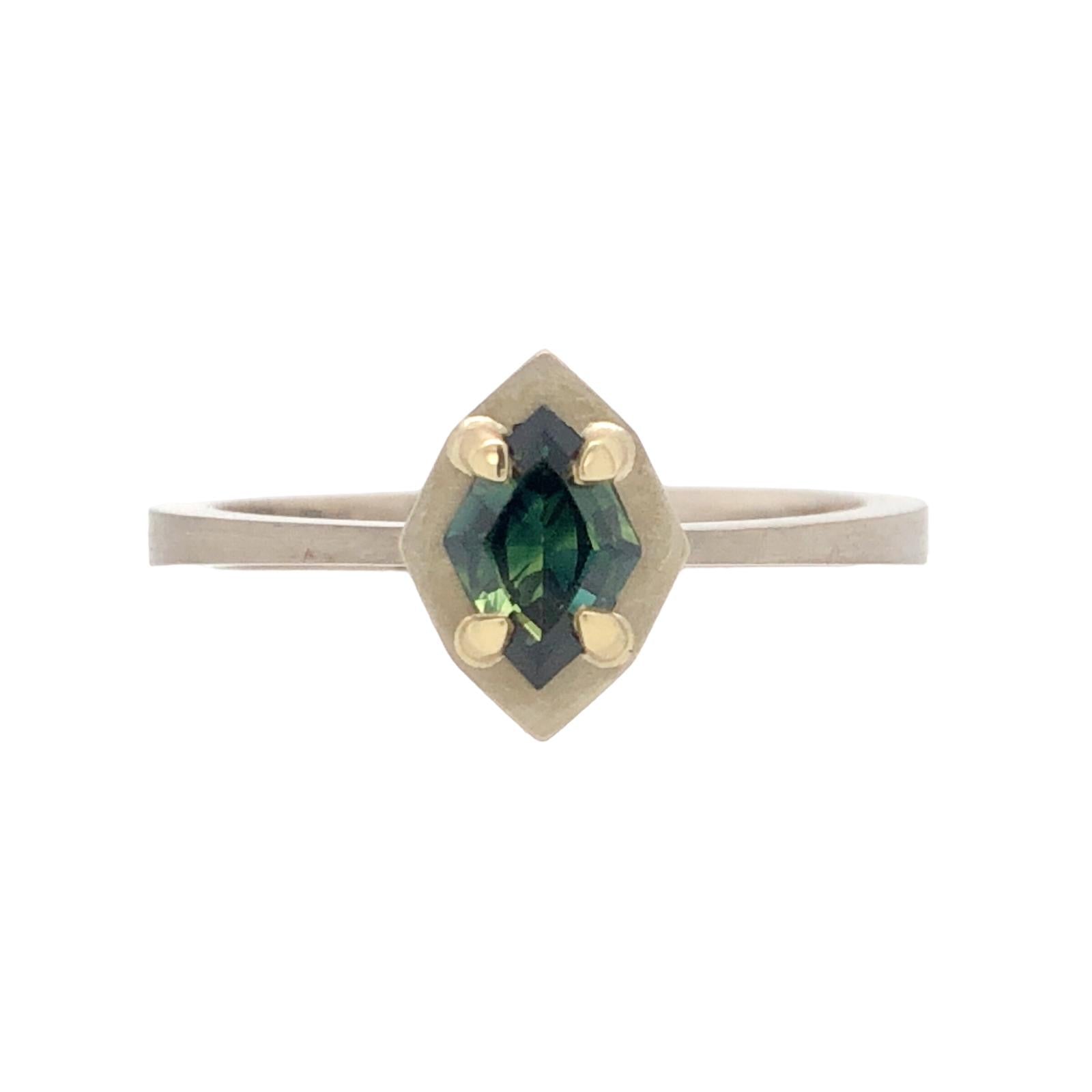 Gaia Ring Sapphire & White Gold - Aislinn Neave