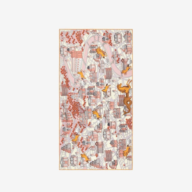 Rome Cotton & Silk Scarf in Powder - Inoui Editions