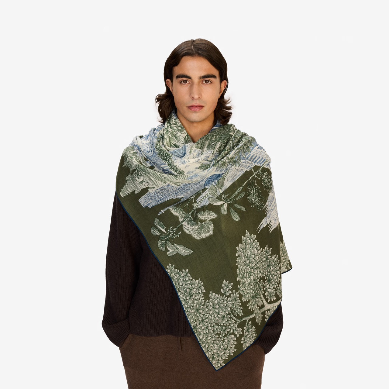 Piranesi Scarf in Khaki - Inoui Editions