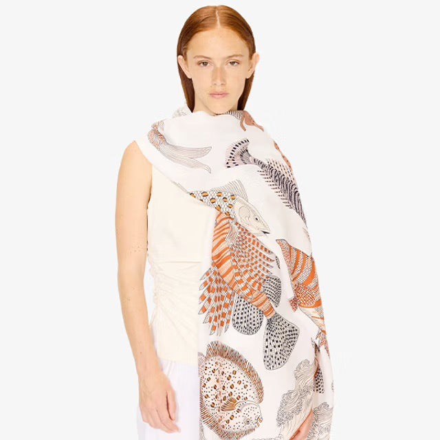 Poseidon Scarf in Natural - Inoui Editions