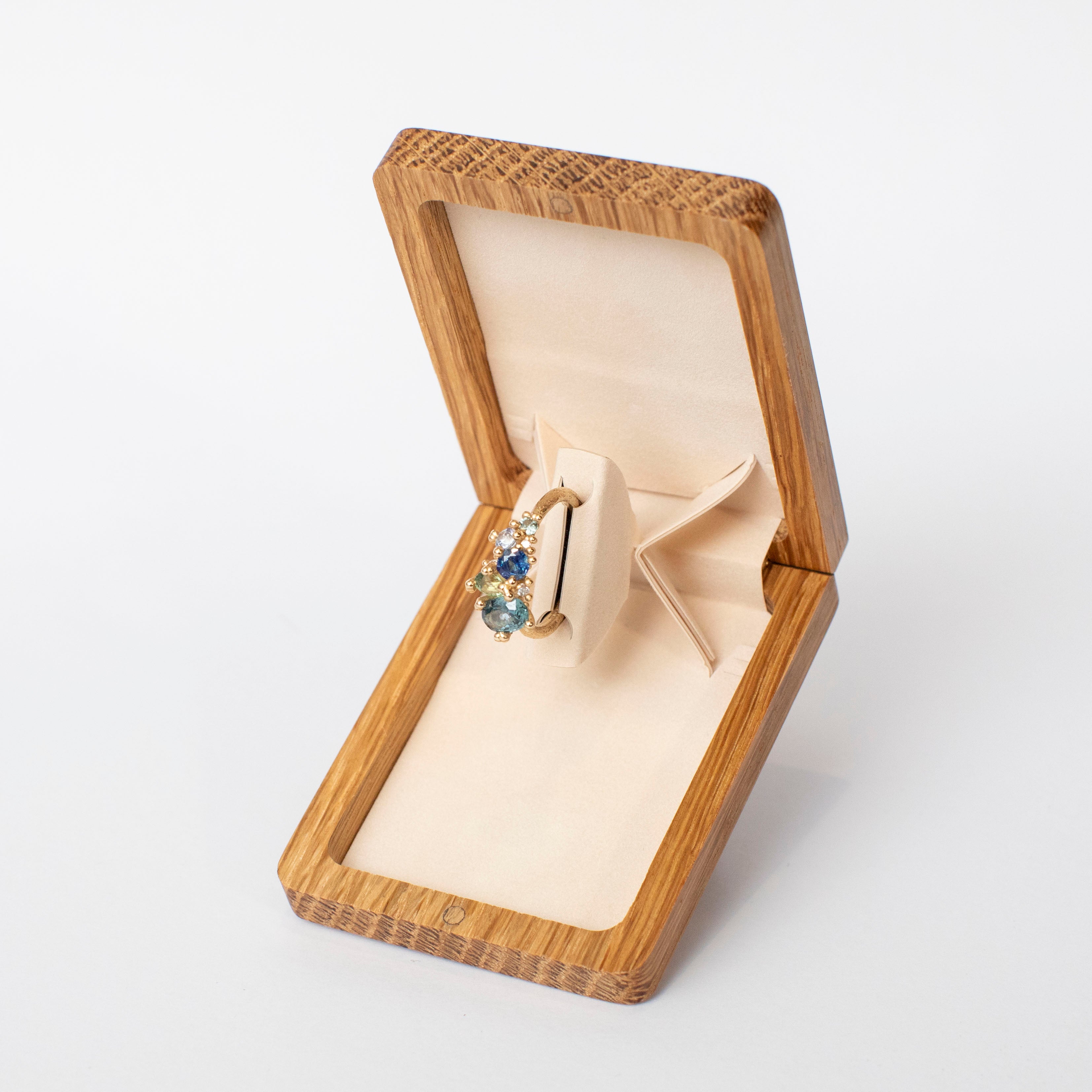 Oak Engagement Ring Box - Woodsbury
