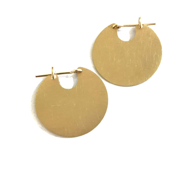 9ct Gold U Discs Earrings - Cass Partington