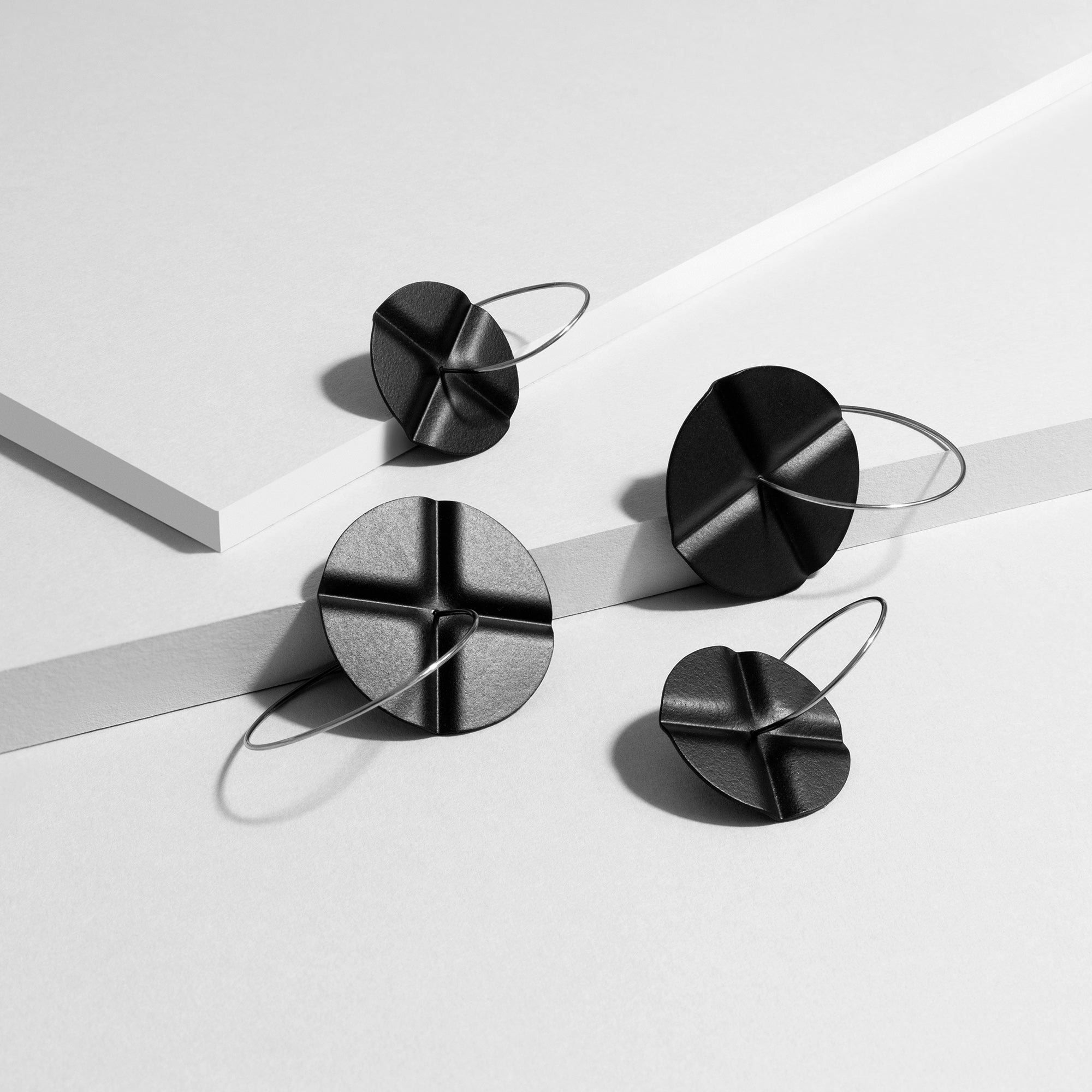Four Fold Large Earrings - Ferro Forma