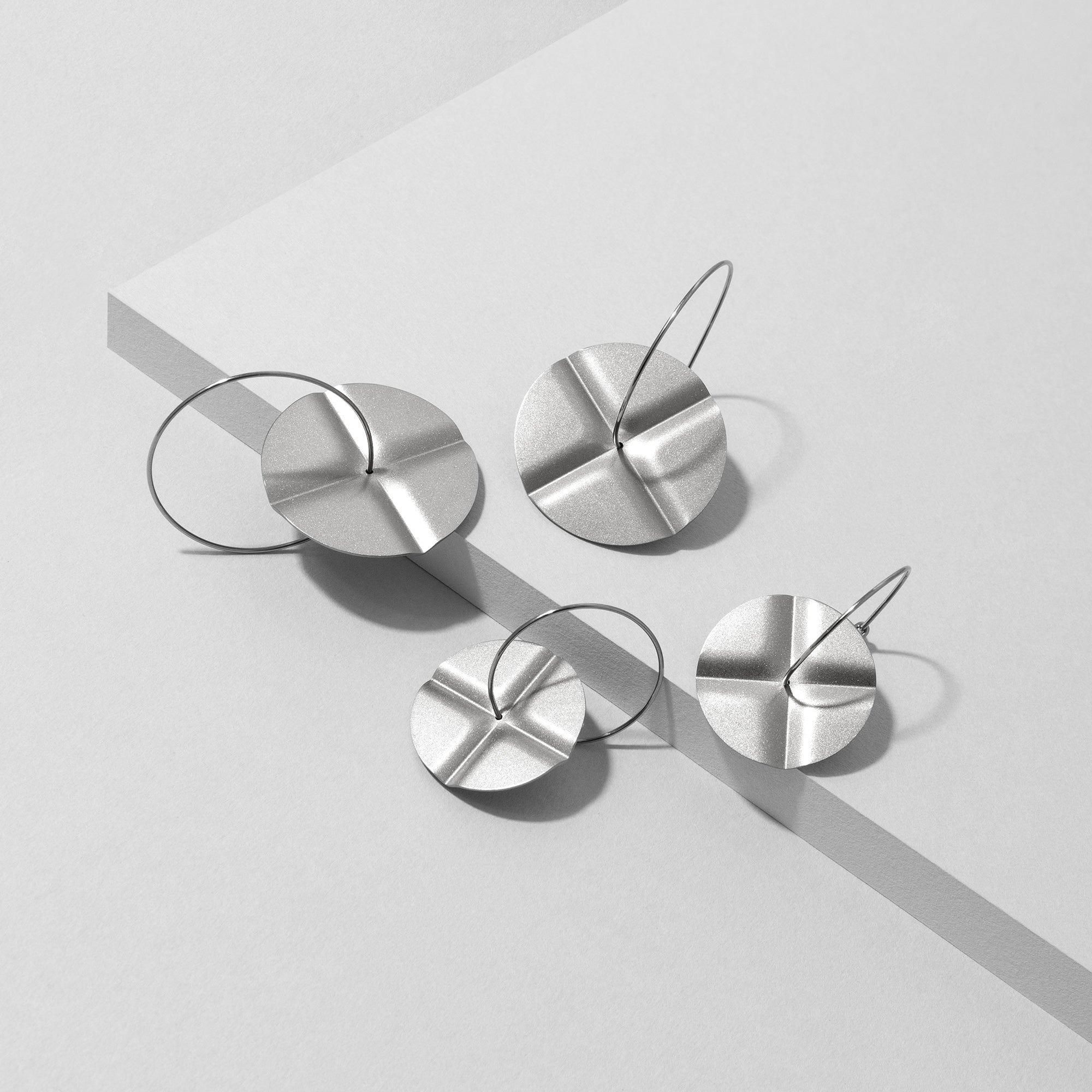 Four Fold Large Earrings - Ferro Forma