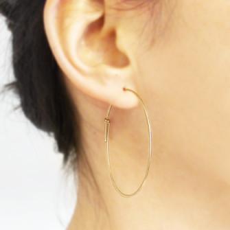 Medium Round Dainty Hoop in 14ct gold - Carla Caruso