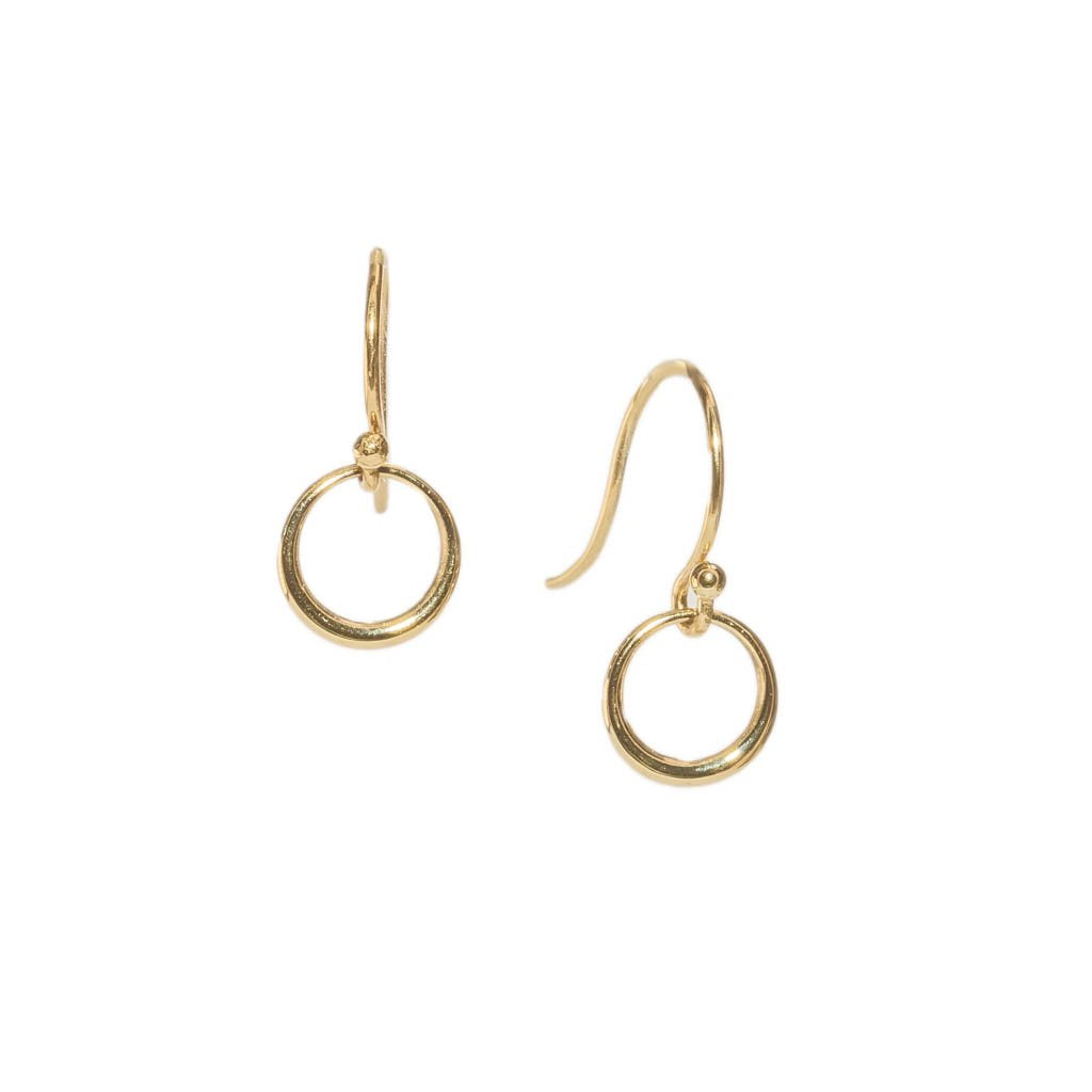 Mini Eclipse Drop Earrings in 14ct gold - Carla Caruso