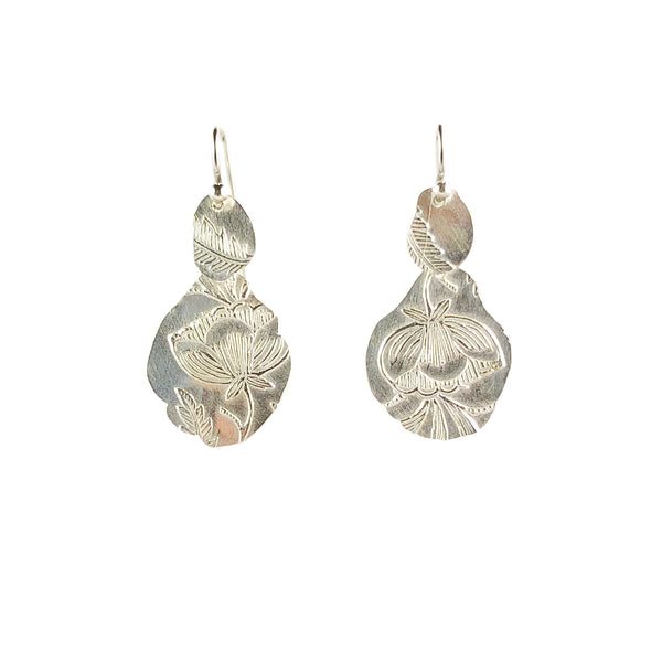 Keepsake Silver Floral Earrings - Cynthia Nge