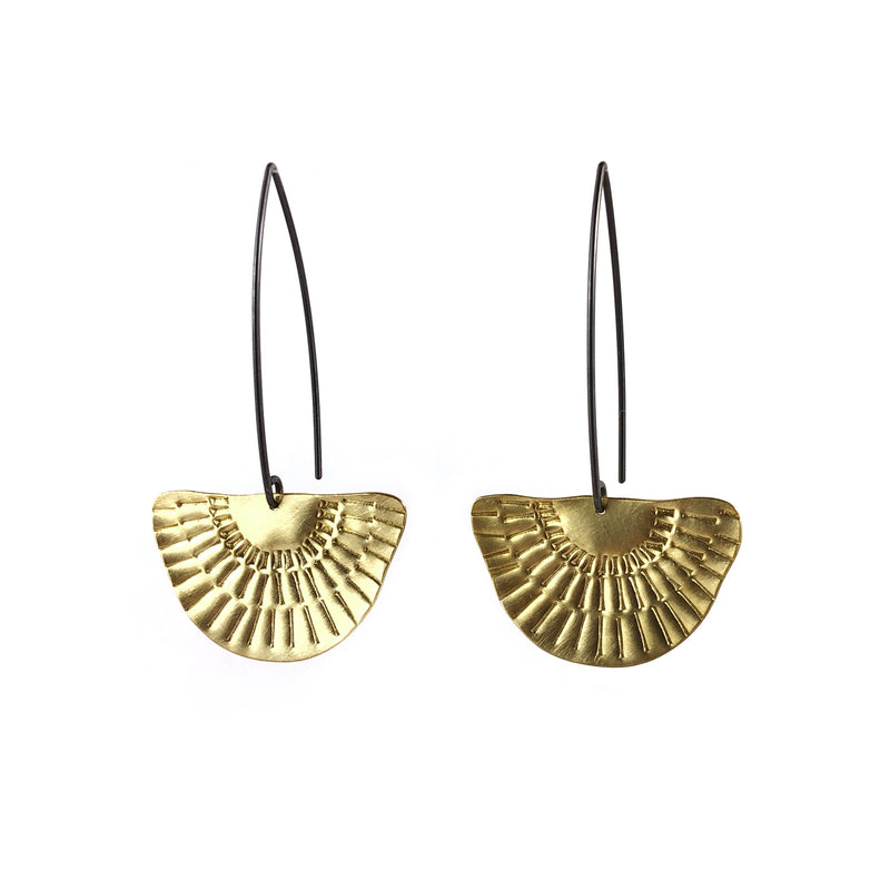 Between the Lines Gold Plated Earrings - Tara Lofhelm