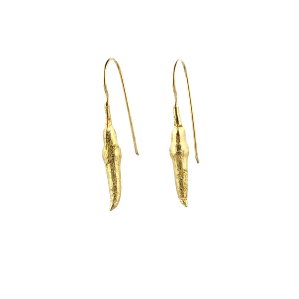 Seedpod Gold Plated Earrings - Anja Jagsch