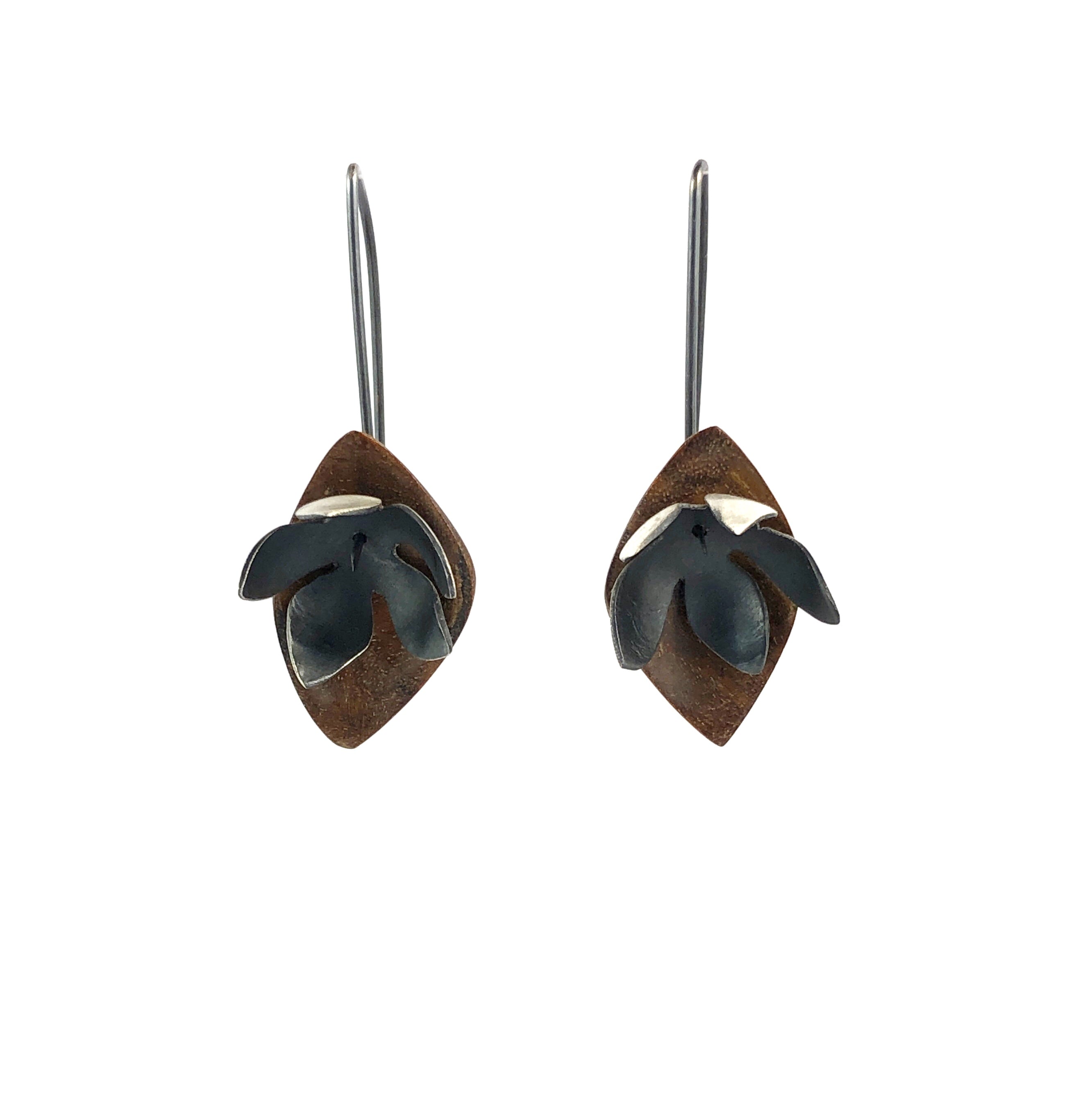 Botanical Black Earrings - Sarah Bourke