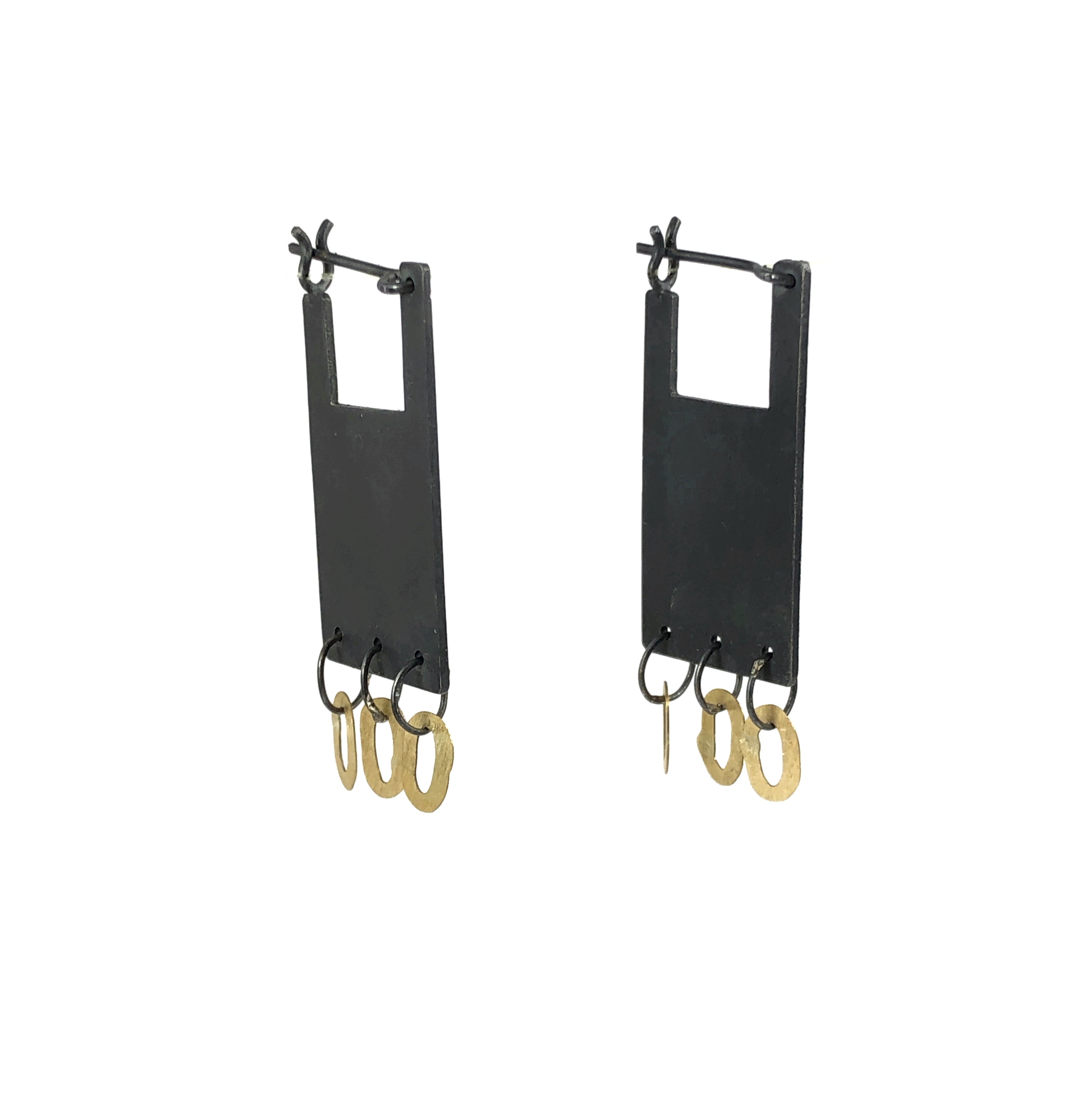 Square Pyramid Medium Earrings - Kaoru Rogers