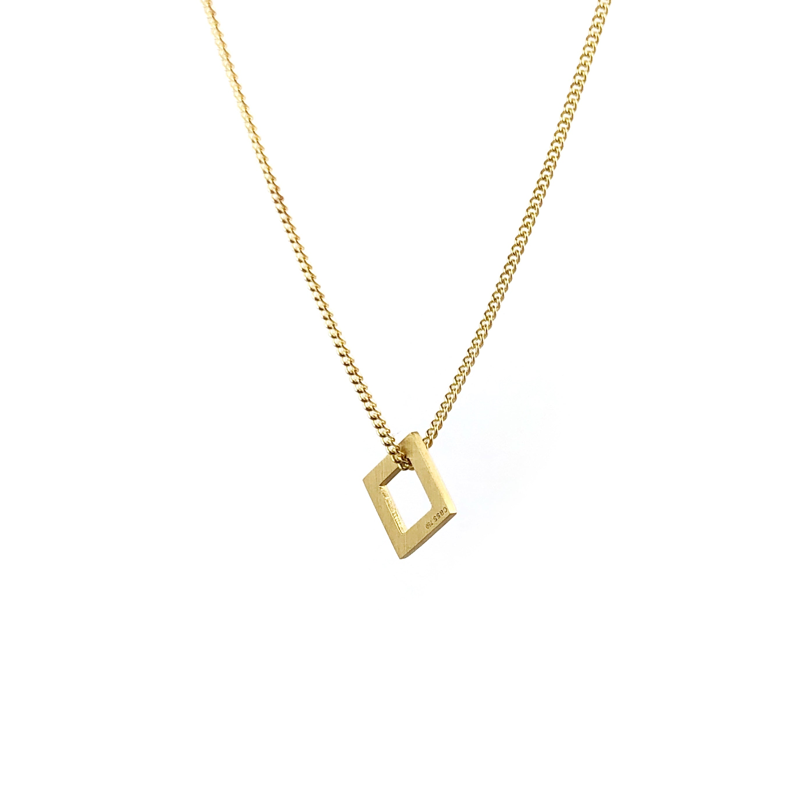 18ct Yellow Gold Tab Pendant - Cass Partington