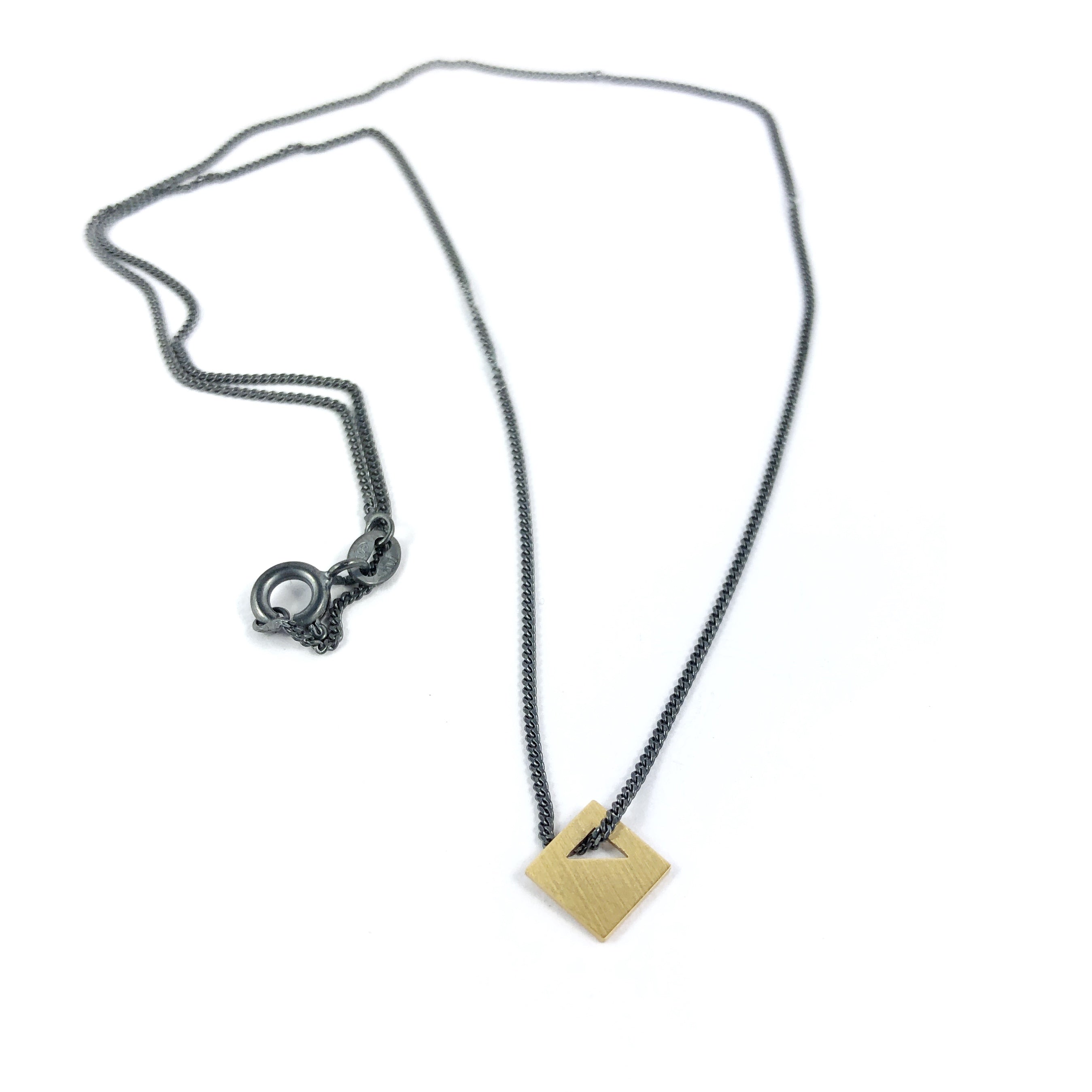 18ct Yellow Gold Tab Pendant - Cass Partington