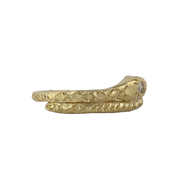 Snake 9ct Gold Diamond Ring - Milly Thomas