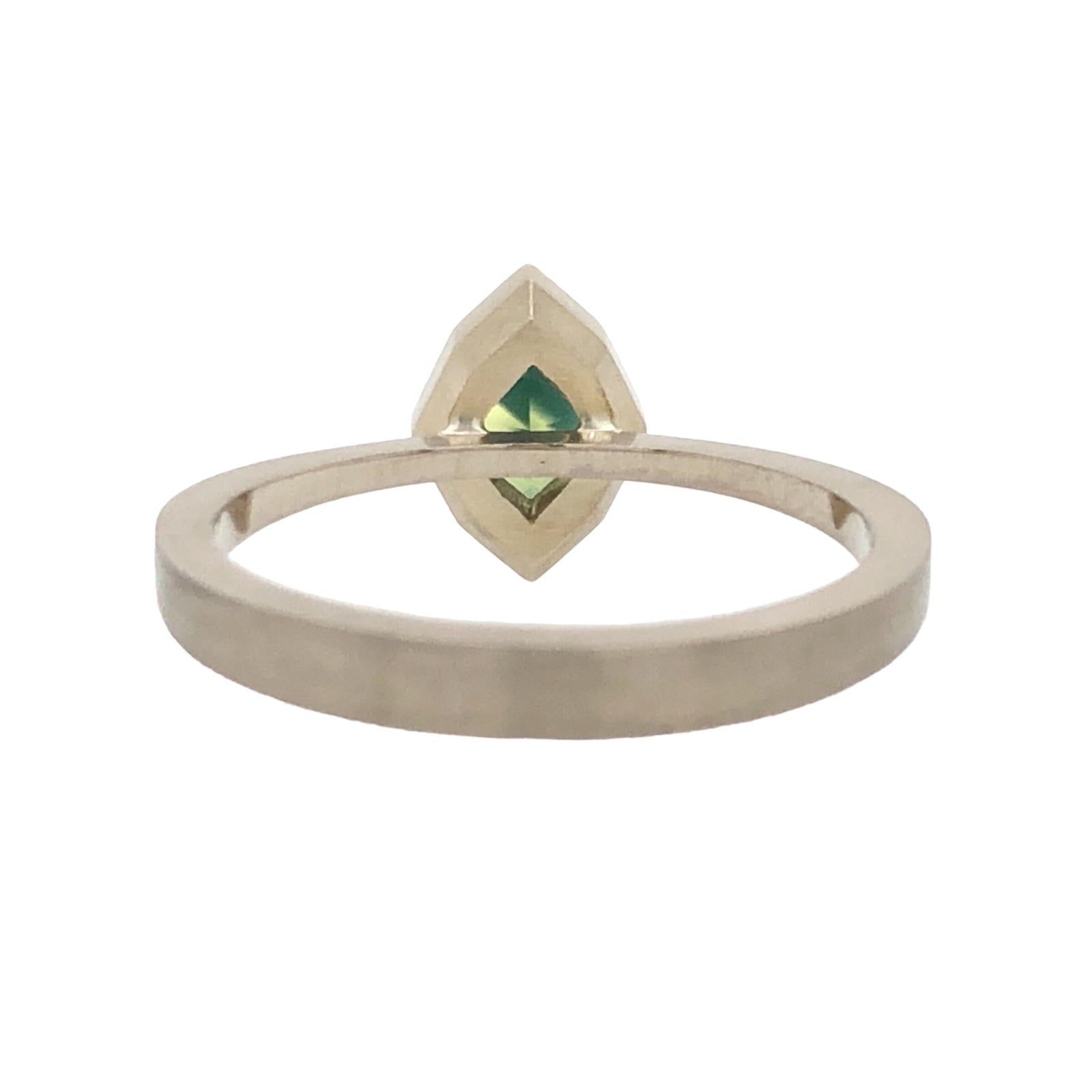 Gaia Ring Sapphire & White Gold - Aislinn Neave