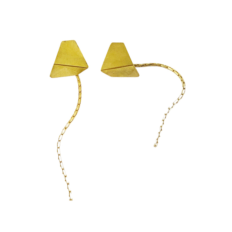 Sunset Drop Gold Plated Earrings - Ananda Ungphakorn