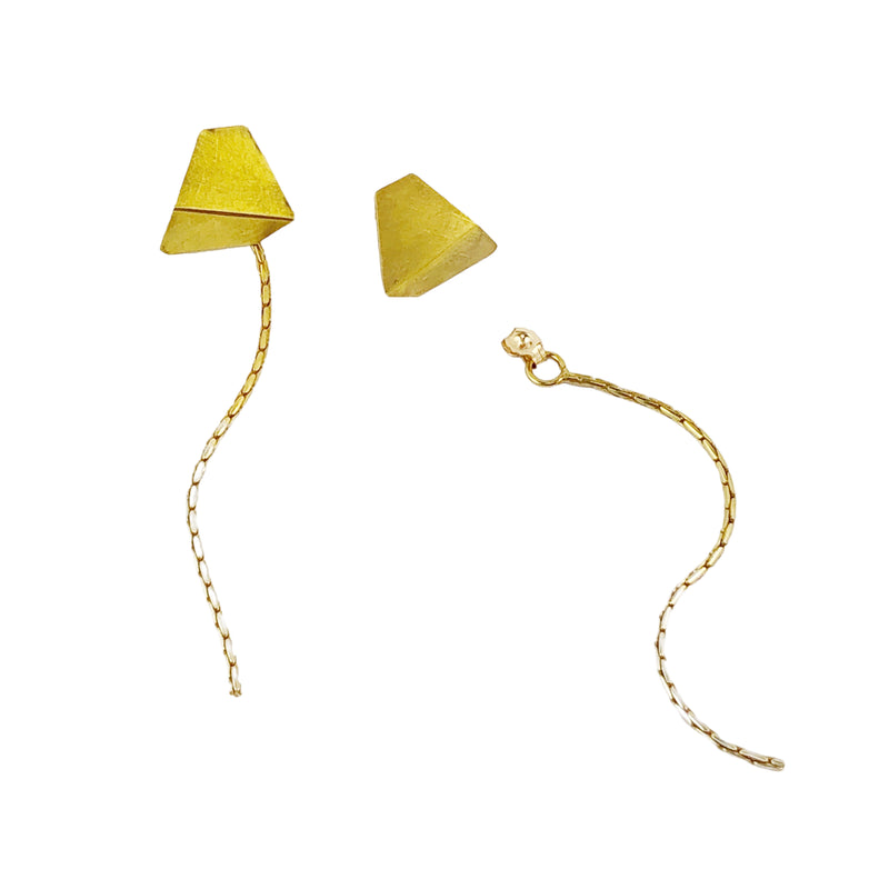 Sunset Drop Gold Plated Earrings - Ananda Ungphakorn