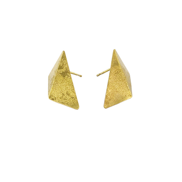 Triangle Gold Plated Studs - Ananda Ungphakorn