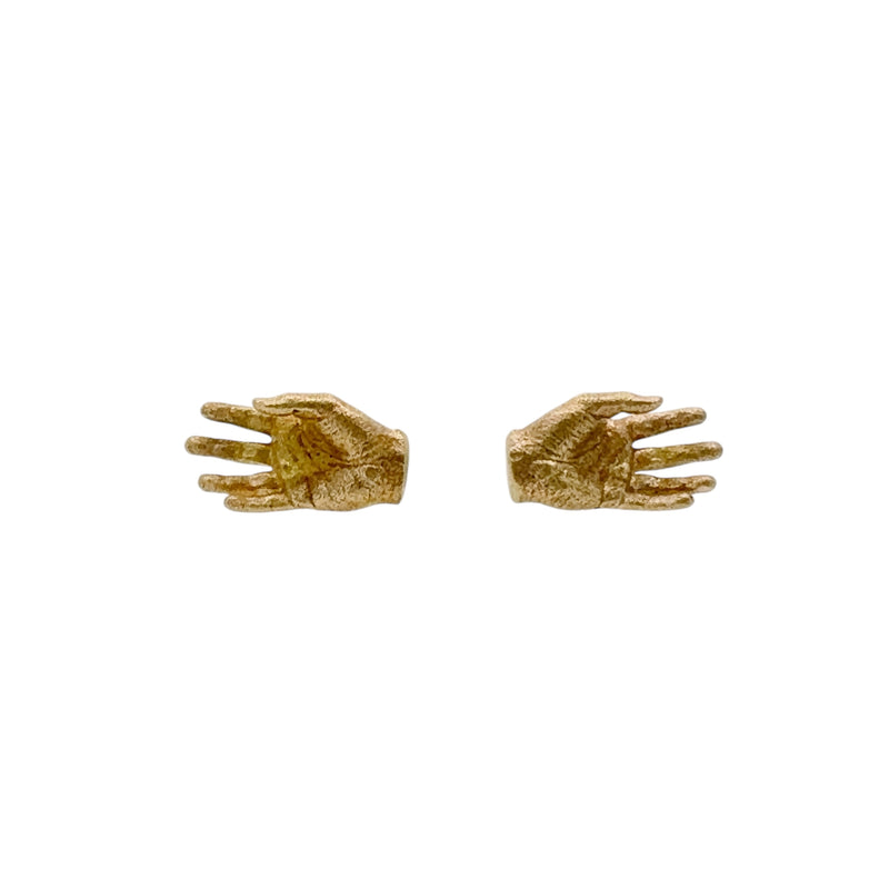 Gold Hand Studs - Fraser Hamilton