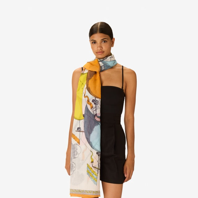 Des Rives et des Reves Scarf in Multicolour - Inoui Editions