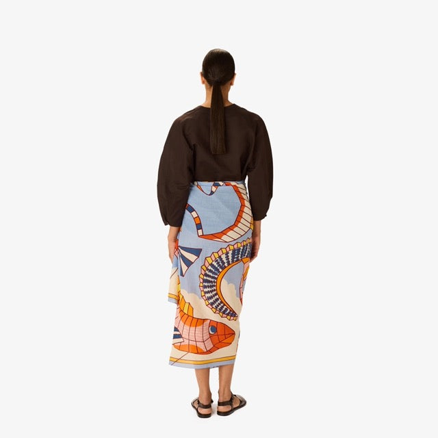 Cerfs Orange Scarf - Inoui Editions