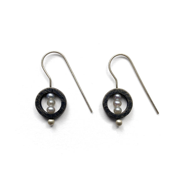 Point of Balance Earrings Oxidised - Kate Alterio