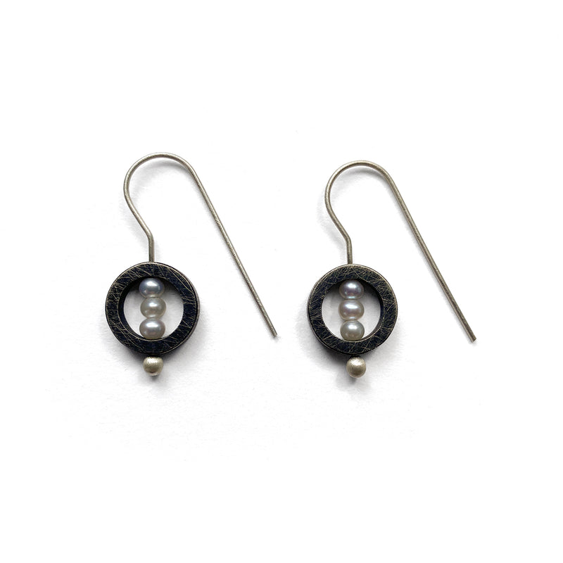 Point of Balance Earrings Oxidised - Kate Alterio