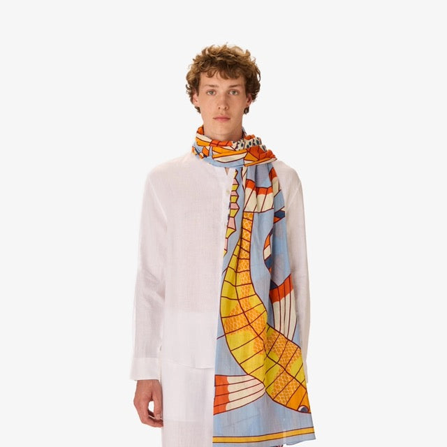 Cerfs Orange Scarf - Inoui Editions