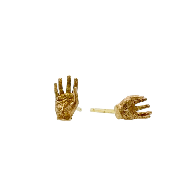 Gold Hand Studs - Fraser Hamilton