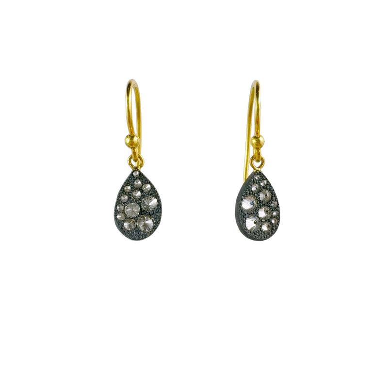 Concave Teardrop Diamond Earrings - Tap by Todd Pownell