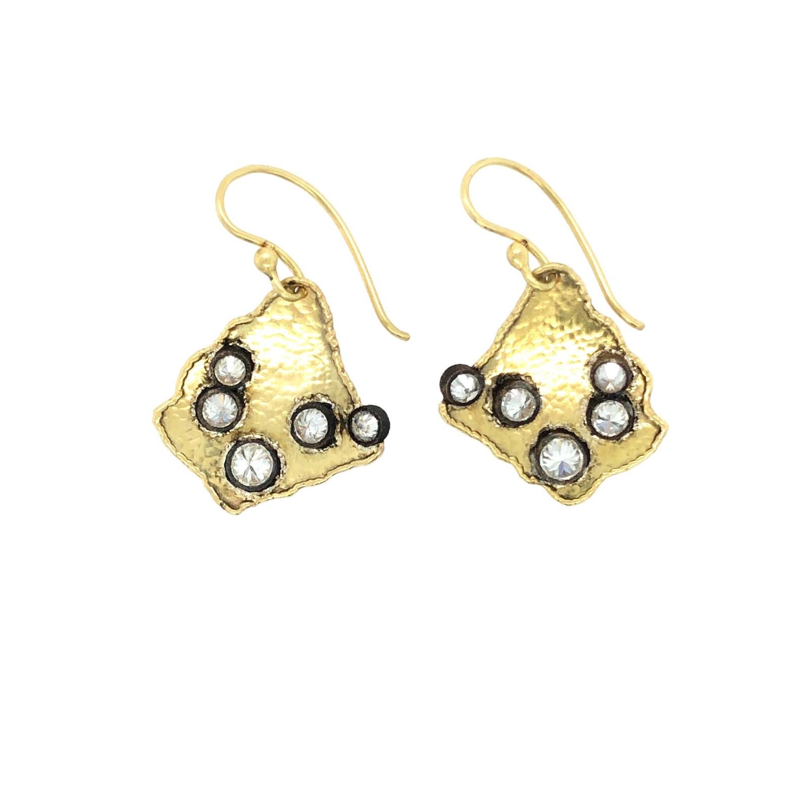 Kite Shaped Hammered Earrings - Tap by Todd Pownell
