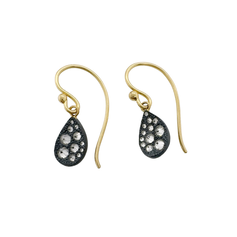 Concave Teardrop Diamond Earrings - Tap by Todd Pownell