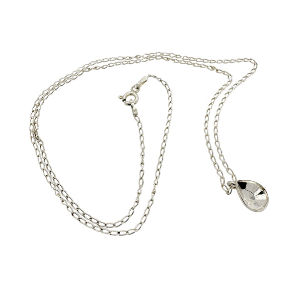 Teardrop Impression Silver Necklace - Louise Fischer