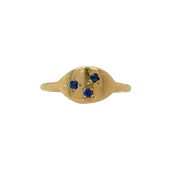 Roman 9ct Gold and Sapphire Ring - Ari Athans