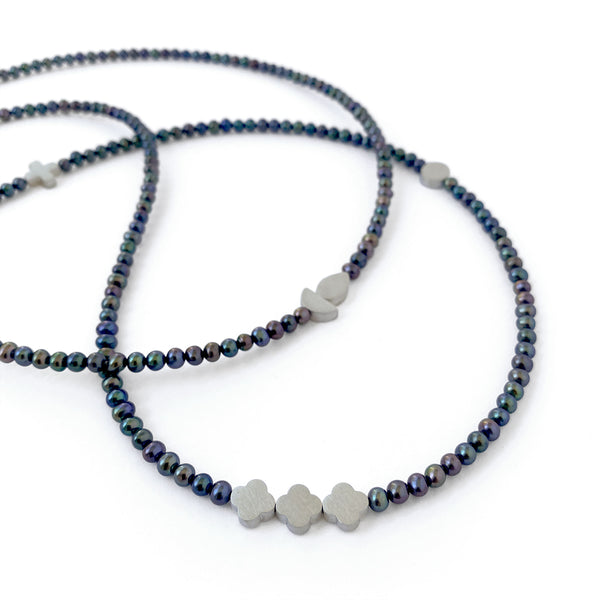 Still Point Necklace (Black Pearls) - Kate Alterio